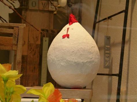 paper mache chicken  balloons paper mache eggs paper mache art