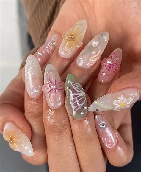 cute nails inspo gel nails hippie nails nail art