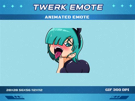 Twerk Sexy Bunny Anime Animated Anime Emote, Ass Twerk Sexy Bunny Anime