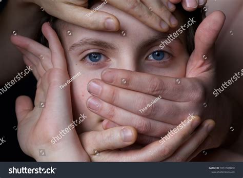 woman  suppressed  allowed speak stock photo  shutterstock