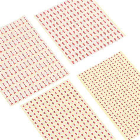 generic sheet  adhesive sticky red arrow labels removable small