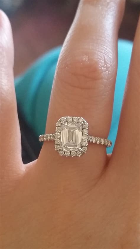 Emerald cut halo setting. Where did you get yours? - Weddingbee