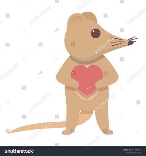 Shrew Heart Icon Cartoon Vector Farm Stock Vector (Royalty Free