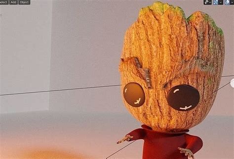 Angry baby groot from guardians of the galaxy 3D model 3D printable ...