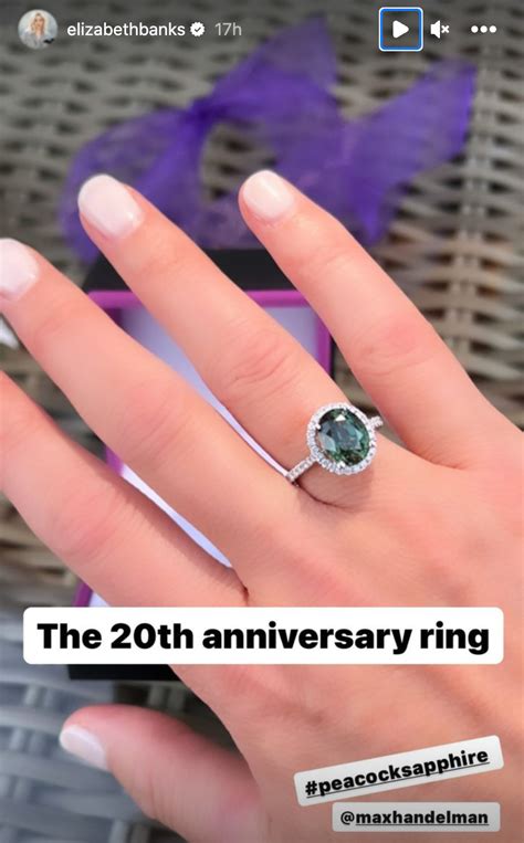 Elizabeth Banks Stuns with Exquisite Sapphire Ring on Milestone 20th ...