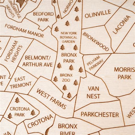 The Bronx Map New York City Neighborhood Map Bronx Map Gift - Etsy