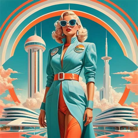 retrofuturism style, show me the state of Florida re...