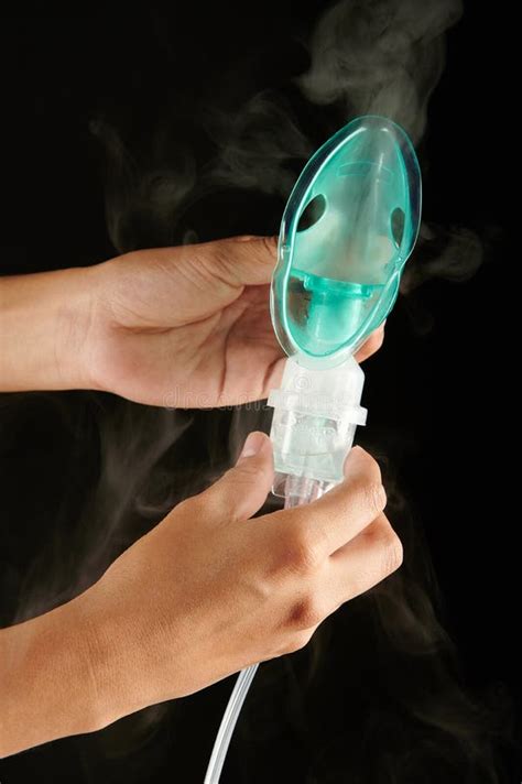 inhalation mask  smoke stock image image  breathing