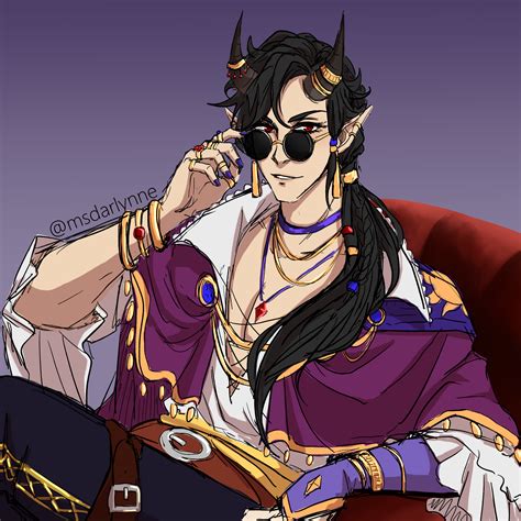 [RF] The Flirty Genie Tiefling for u/NebbyNoo112! : r/characterdrawing