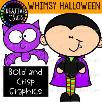 Whimsy Halloween Clipart {Creative Clips Clipart} | TpT