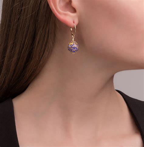 Серебряные серьги с муранским стеклом БРЕНДЫ ИТАЛИИ S40431-C9Y-01 ...