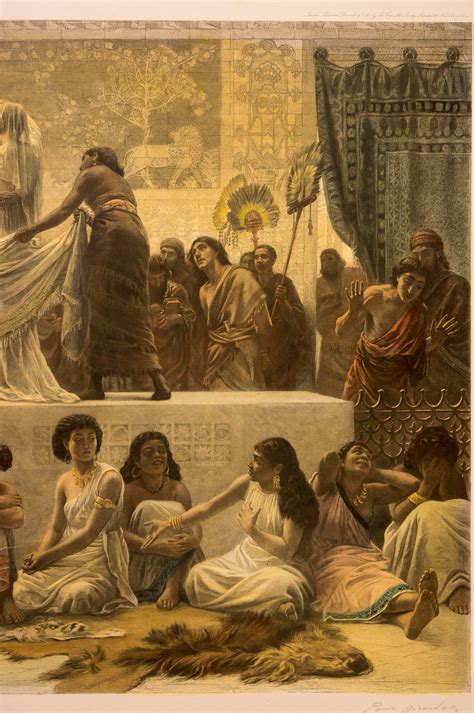 Edwin Long - "Babylonian Marriage Market, " Signed Antique Print at ...