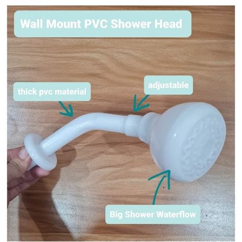 Bathroom PVC Wall Type Shower Head Heavy Duty Moveable (per pc ...