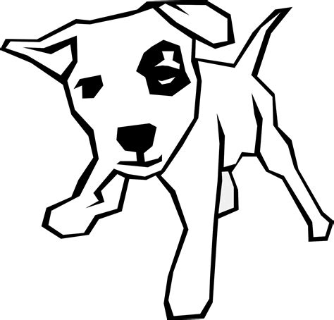 Dog black and white dog clip art black and white free clipart images 6