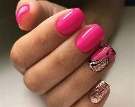 Маникюр С Ярко Розовым Лаком — Richnail.ru