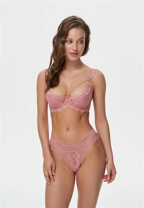 Бюстгальтер и трусы Amazonka Underwear Dina, цвет: розовый ...