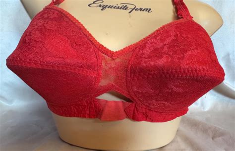 Lovable Red Lace Pointy Bra - Etsy