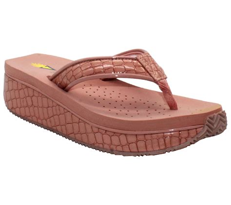 Volatile Mini Croco Wedge Sandal - QVC.com