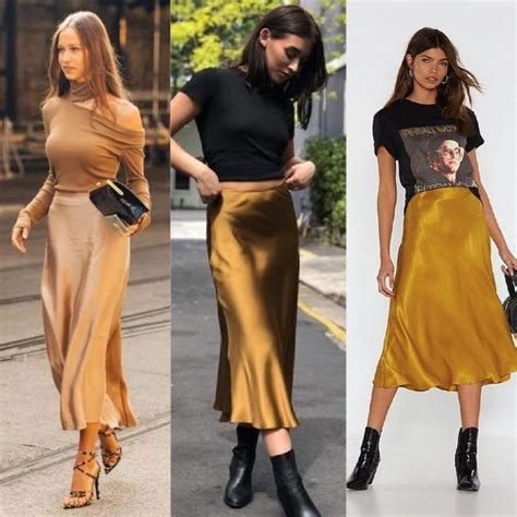Looks Saia De Cetim - Saia cetim midi: looks incríveis · Anatomia de uma leitora | Roupas com ...