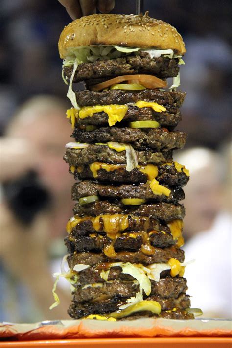 What, haven't you ever seen a 16 patty high burger before?? : cheeseburgers