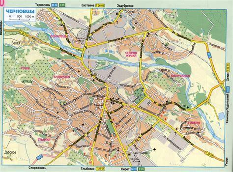Карта города Черновцы - Карты городов Украины