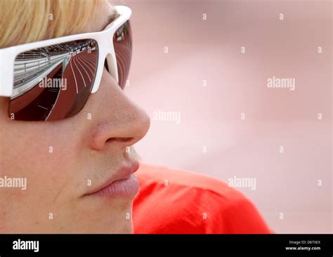 Nadine Mueller of Germany looks on during the Womens Discus Throw ...