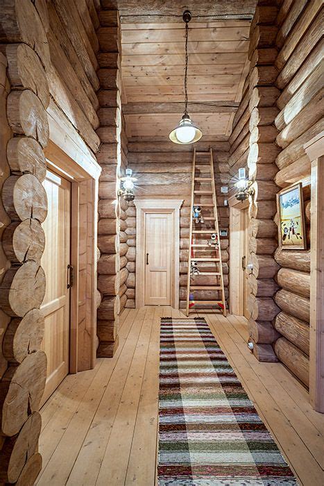 Красивые дома из бревна интерьер - 81 фото
