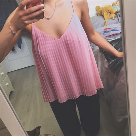 TOPSHOP PINK pleated top. Size 12. I'm at 8 but got... - Depop
