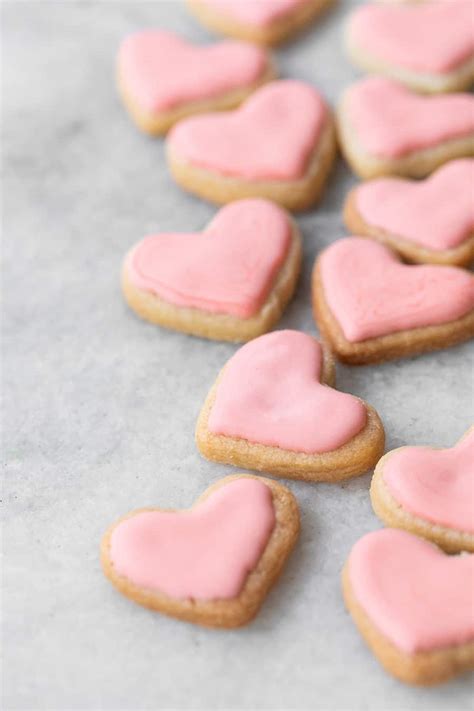 Mini Heart-Shaped Sugar Cookies - Sugar and Charm