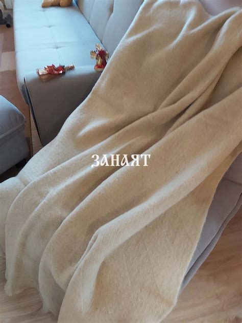 Родопско одеяло бял диагонал - 100% вълна от Балкана