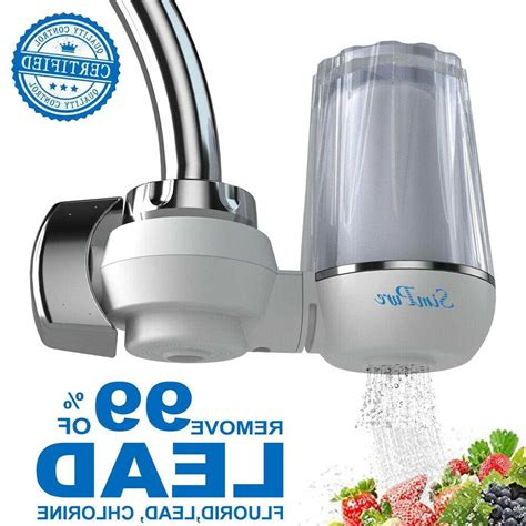 Simpure Faucet Water Filtration System, Cleanable Carbon Filter,