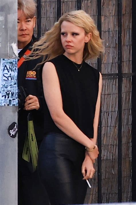 Mia Goth and Moses Sumney - "MaXXXine" Filming Set in Los Angeles 05/10