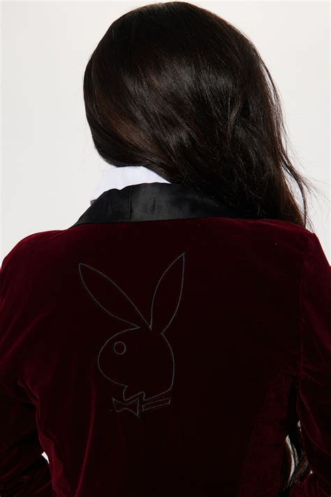 Playboy Hef 4 Piece Costume Set - Wine | Fashion Nova