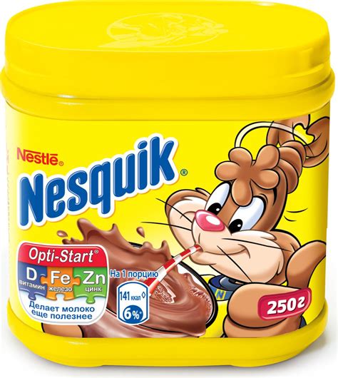 Какао-напиток Nestle Nesquik Opti-start в пластиковой банке 250 г ...