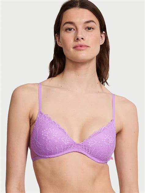 Buy Sexy Tee Lace Wireless Push-Up Bra, Purple Paradise - Order Bras ...