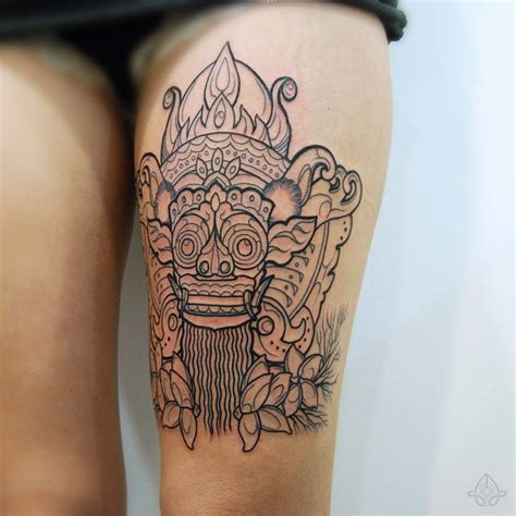 16 Fabulous Balinese Mask Tattoos • Tattoodo