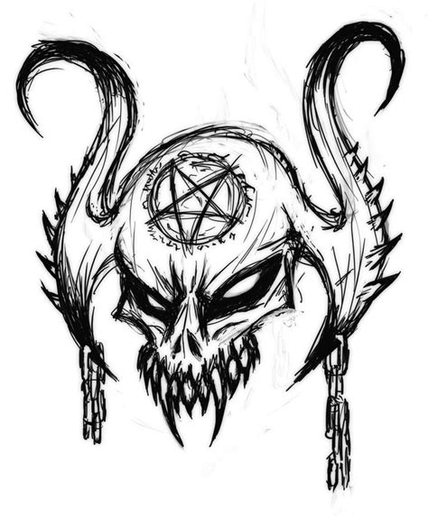 Satan Drawing, Demon Drawings, Creepy Drawings, Dark Art Drawings ...