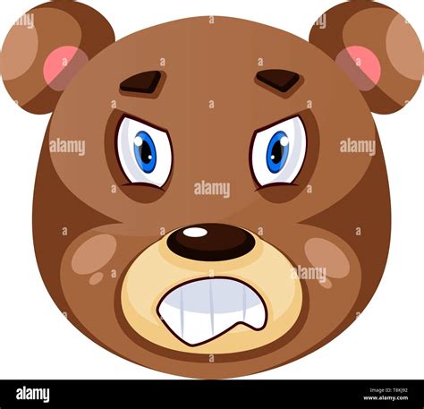 Bear is feeling mad, illustration, vector on white background Stock Vector Image & Art - Alamy