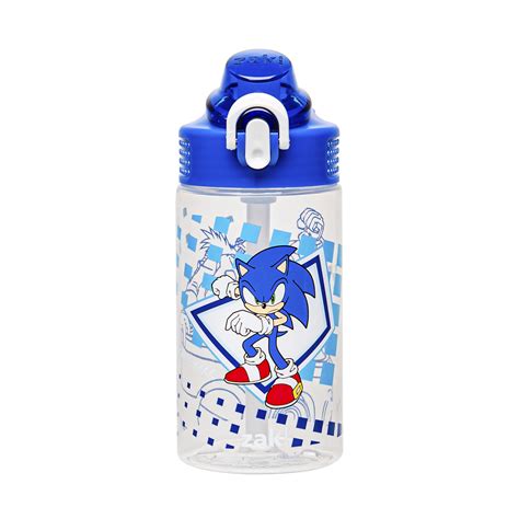 Zak Designs 16oz Kids Reusable Plastic Water Bottle - Sonic, Eggman