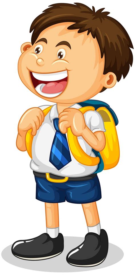 A student boy cartoon character isolated on white background 1879193 ...
