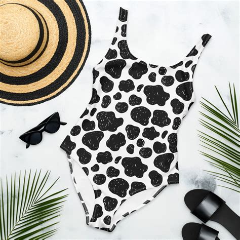 Cow Print Bikini Swimsuit Bathing Suit Women's Youth - Etsy