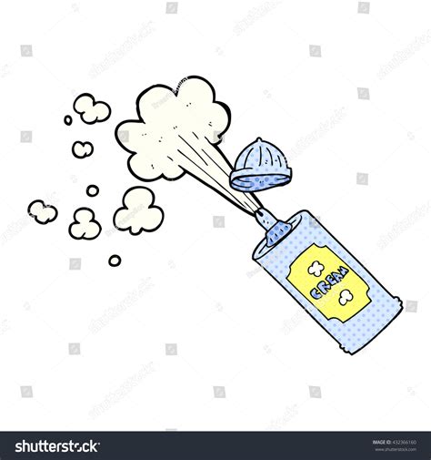 Freehand Drawn Cartoon Squirting Whipped Cream Stock Vector (Royalty
