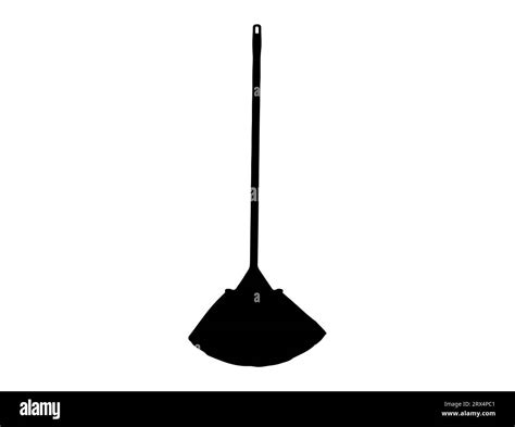 Broom silhouette vector art white background Stock Vector Image & Art ...