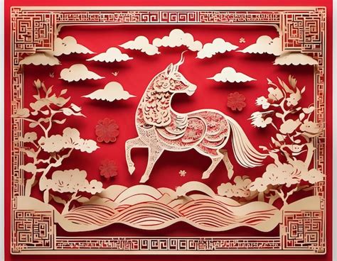 Premium Photo | A traditional Chinese New Year paper cutting artwork