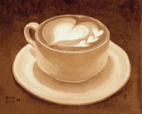 Coffee Art Heart Latte Painted Using Only Coffee Latte Art - Etsy