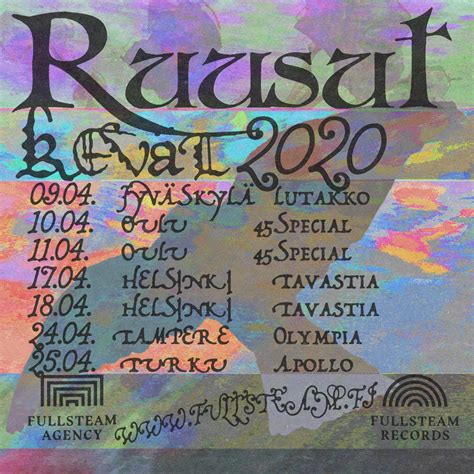 Ruusut klubikiertueelle keväällä 2020 - KaaosZine