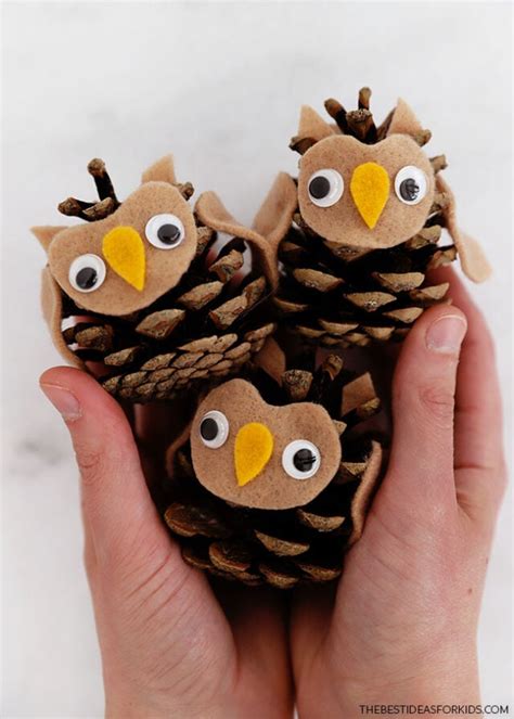 pine cone owl craft pattern pinecone owls