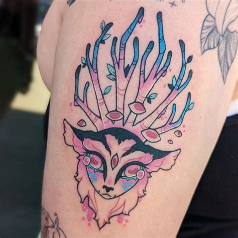 Forest Spirit Tattoo Inspired by Princess Mononoke