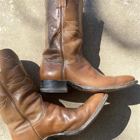 Justin cowboy boots size: 8.5 D - womens... - Depop