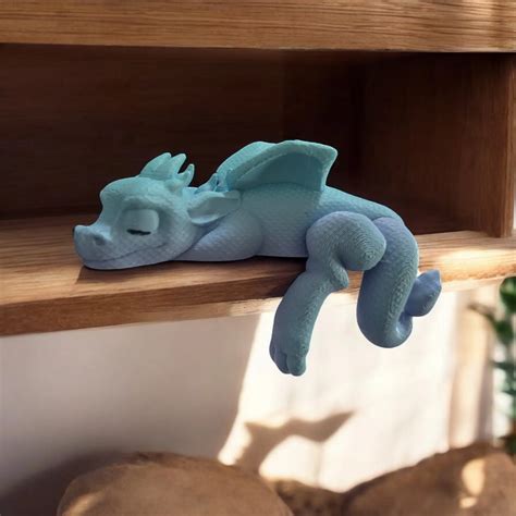 Home Decorations & Ornaments STL Download - Shelf Sleeping Dragonby
